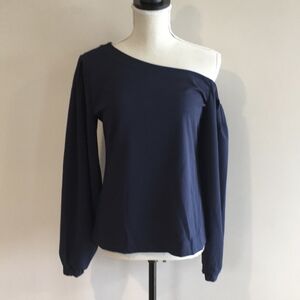 Banana Republic Navy One-Shoulder Blouse